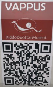 Picture og the Logo VAPPUS, thats consist of RiddoDuottarMuseats logo and the text VAPPUS. There are also a QR-Code.
