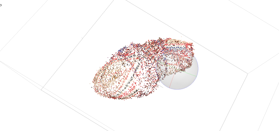et uklart bilde av 3D modellering av skallebånd i begynnerstadiet