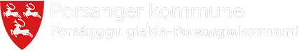 Logo hvit Porsanger kommune