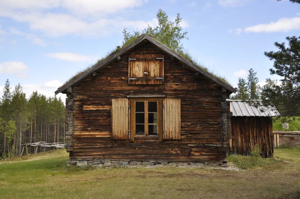 Huset på gårdsbruket Jávrebainjárga.